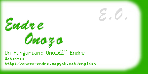 endre onozo business card